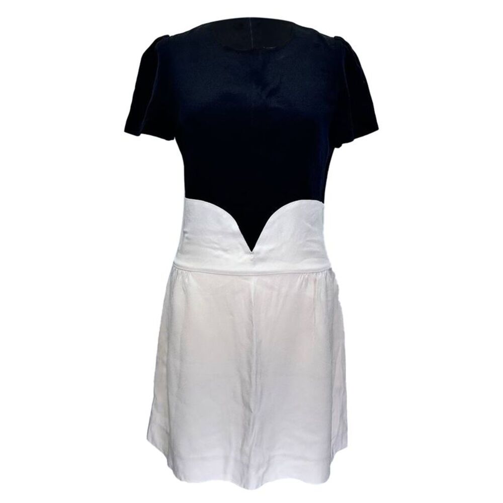 Victoria Victoria Beckham Crepe Puff Sleeve Mini Dress in White Acetate - Picture 1 of 5